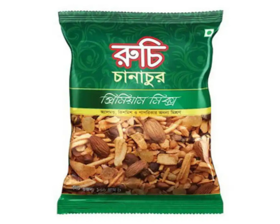 Ruchi  Chanachur Primium Mix রুচি  চানাচুর প্রিমিয়াম মিক্স 100g, 9572.59-65